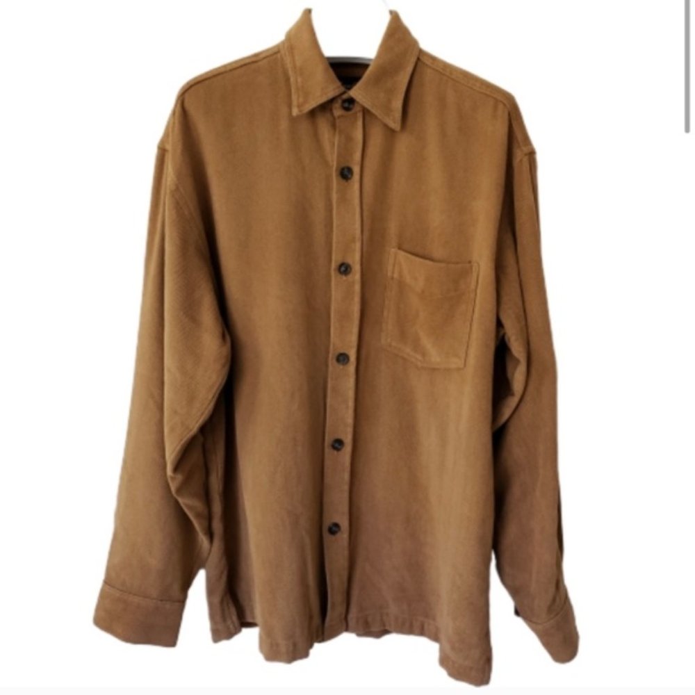 True Grit herringbone button-up shirt